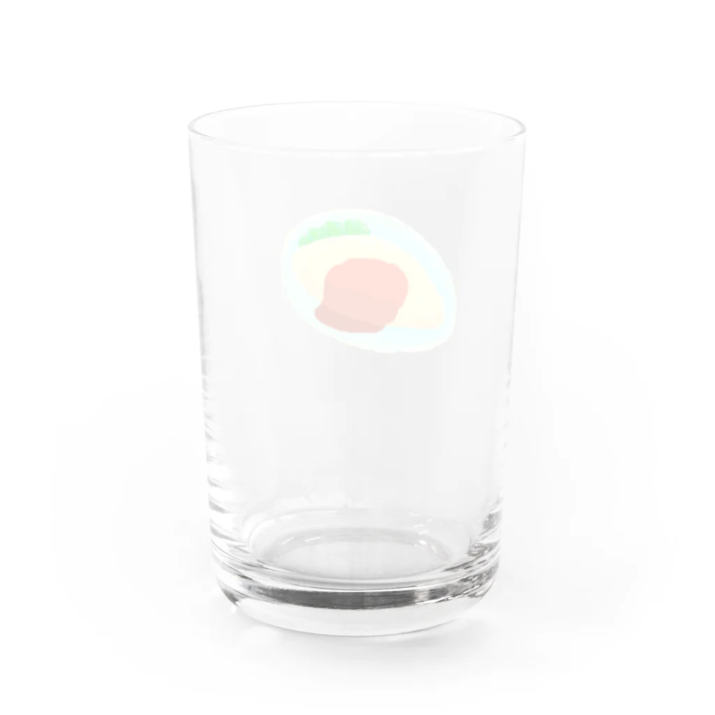 チームナチョスのオムライスくんwithレタスさん Water Glass :back