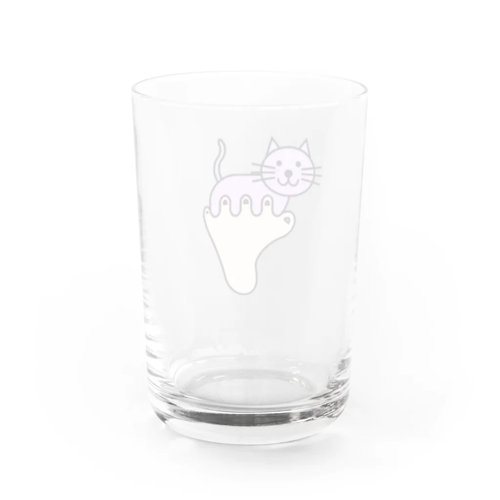 クアッカワラビーくんの日常＆あしゆびふれんず公式グッズのあしゆびねこ Water Glass :back