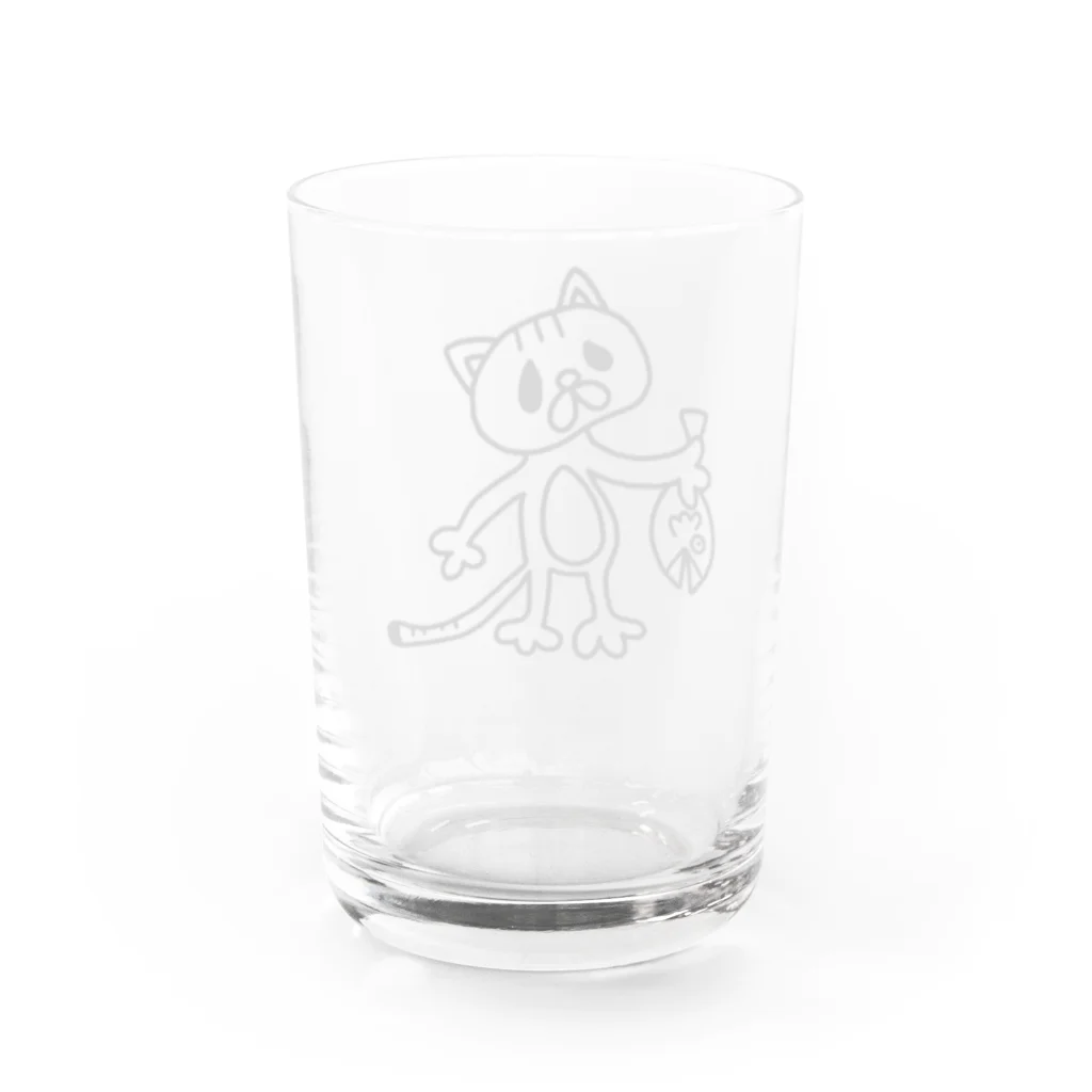 由伊つれづれアートのサバネコ Water Glass :back