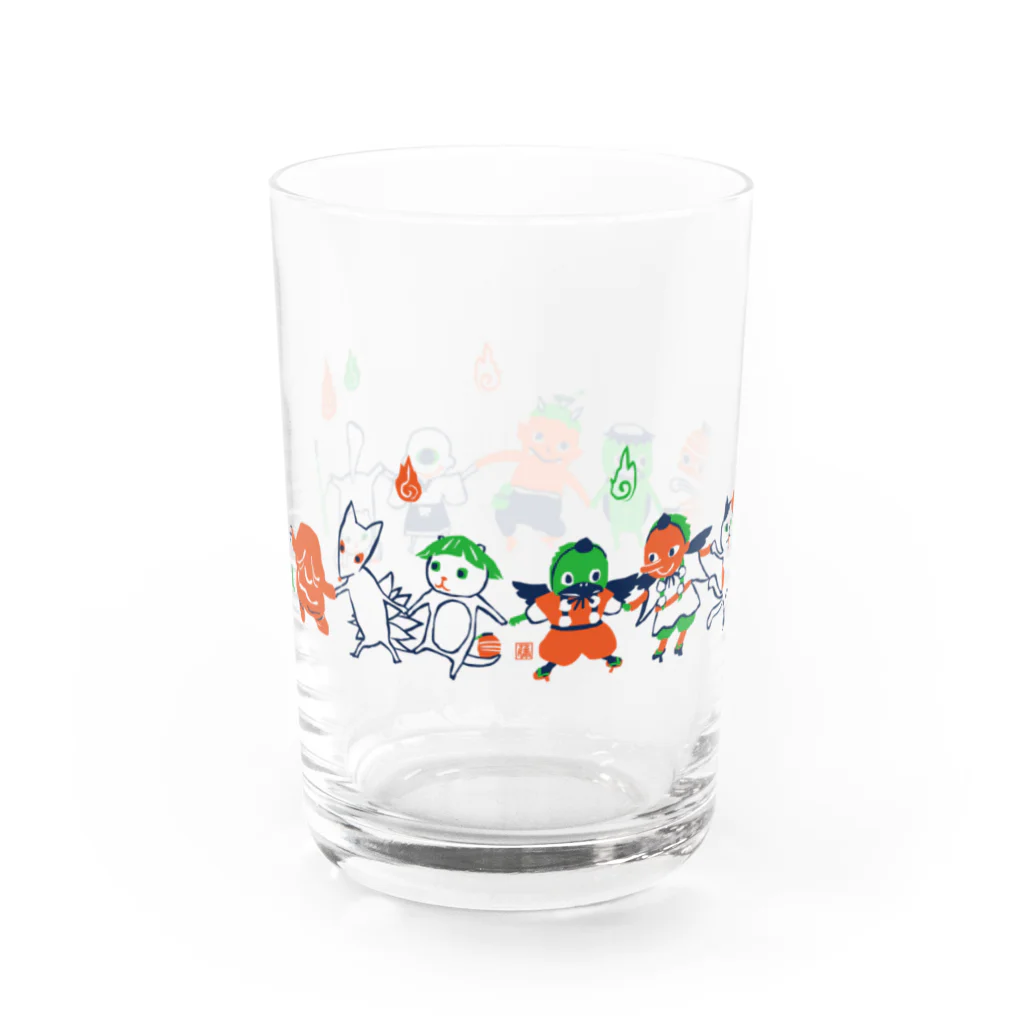 おばけ商店のおばけグラス＜妖怪ラインダンス・レトロ＞ Water Glass :back