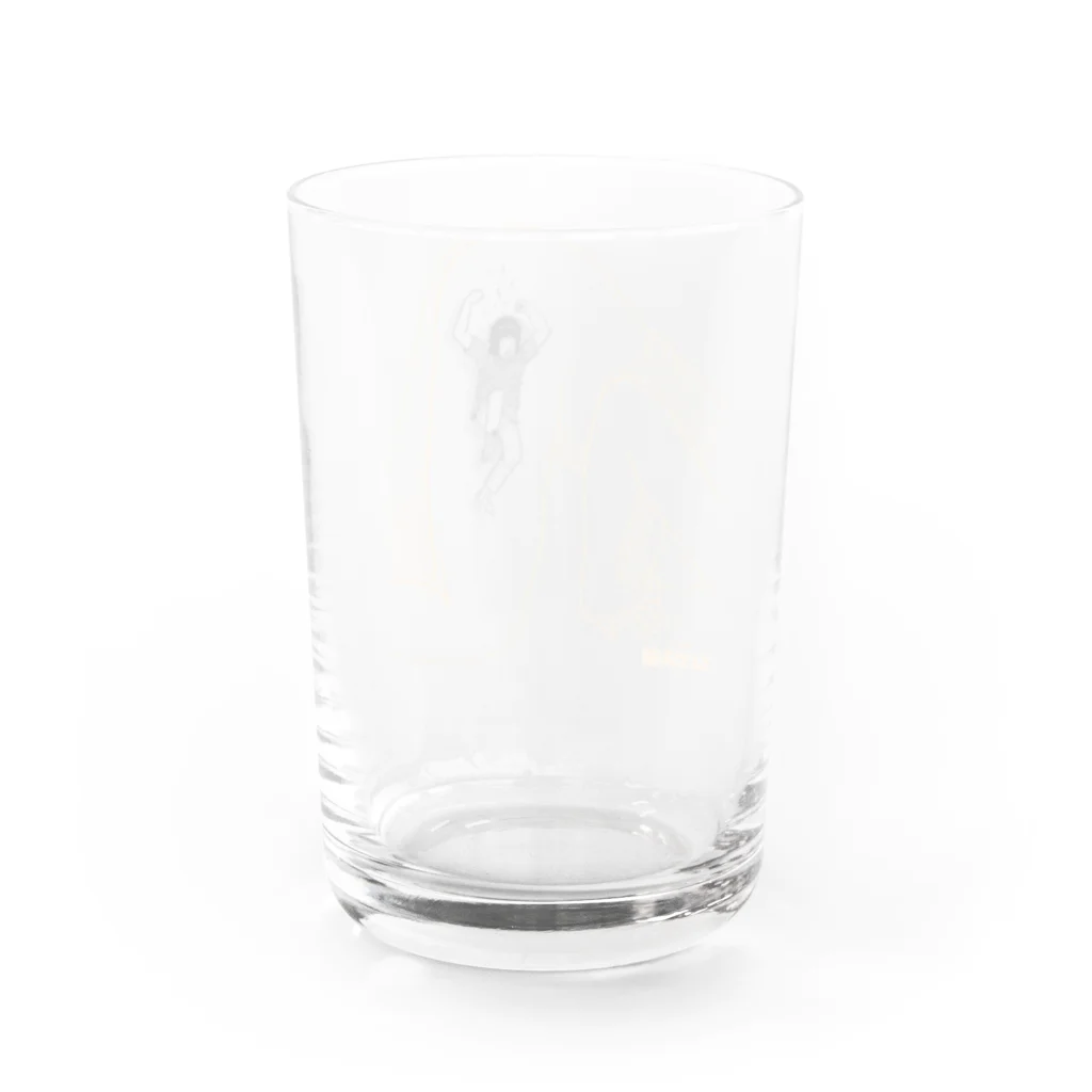 galleryHAKUSENの独身アパートどくだみ荘「飛び降りるヨシオ」 Water Glass :back