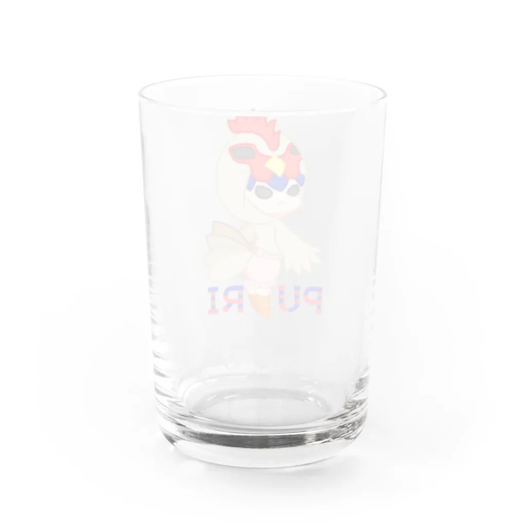 ウサネコのぷり☆ニワトリちゃん Water Glass :back