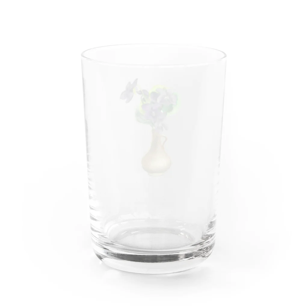 暗国の杜　SUZURI支店のスミレの小瓶 Water Glass :back