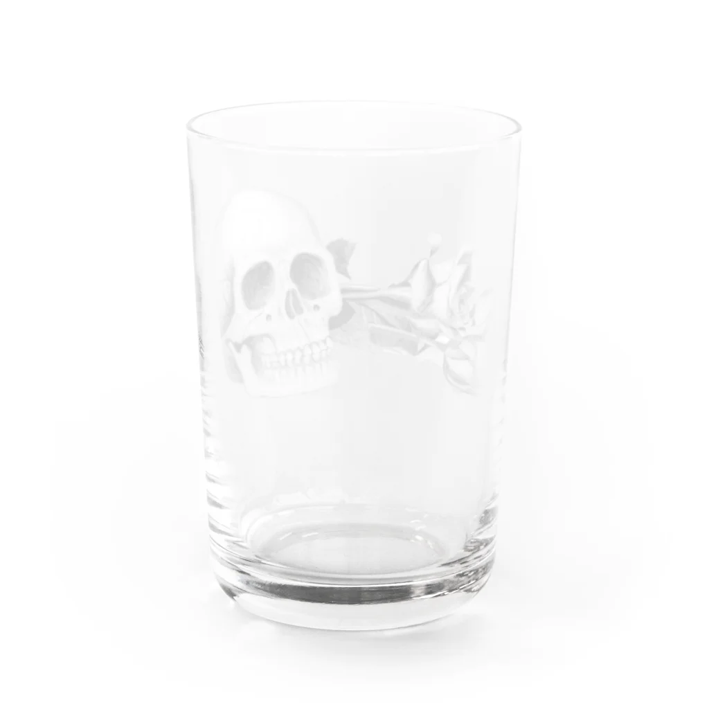 暗国の杜　SUZURI支店のRose&Skull Water Glass :back