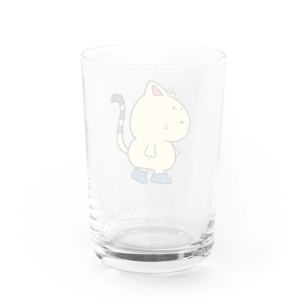 ぺけ丸の長靴をはいたぬっこ Water Glass :back