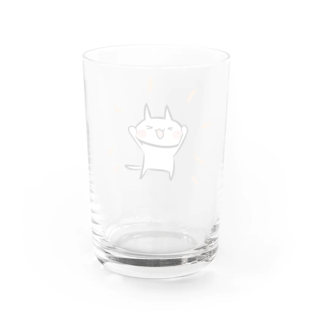 はち / きまぐれハチログのばんざいねこ Water Glass :back