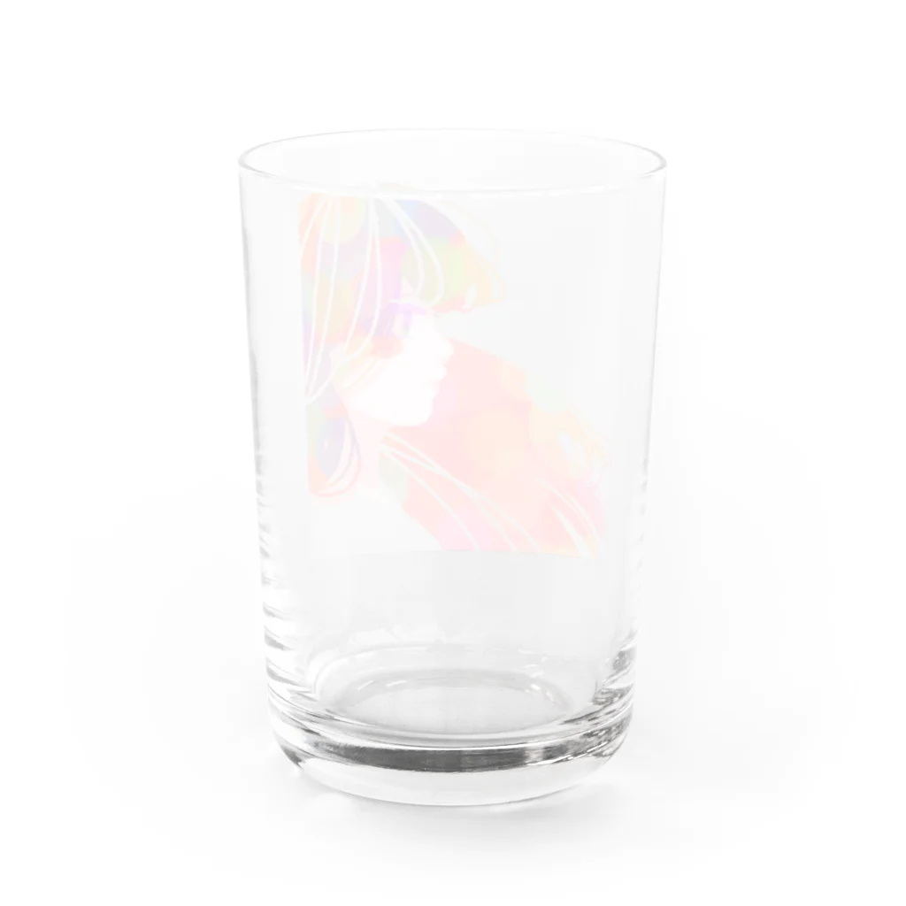 KINJI'sショップの透明GIRL Water Glass :back