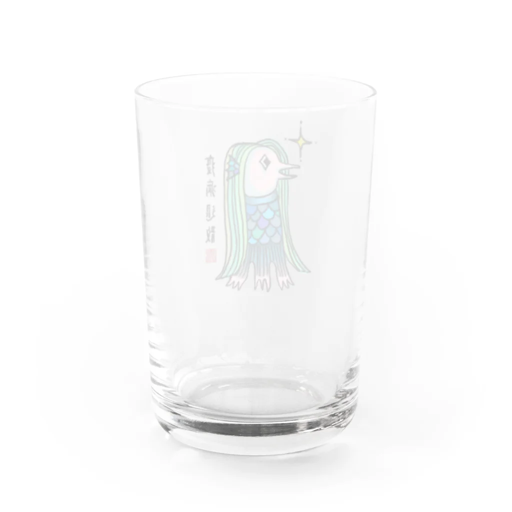 café TIGERのアマビエさま Water Glass :back