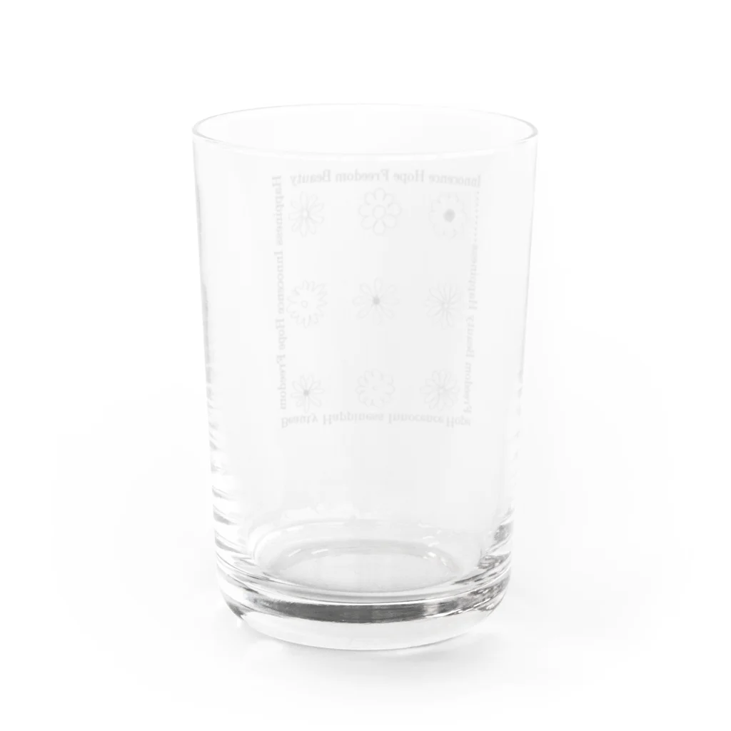 モ ネの女の子(1) デイジー白 Water Glass :back