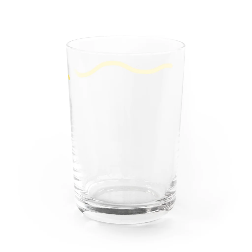 P2B Hausの分かる人にしかわからないニョロ単体ロゴ Water Glass :back