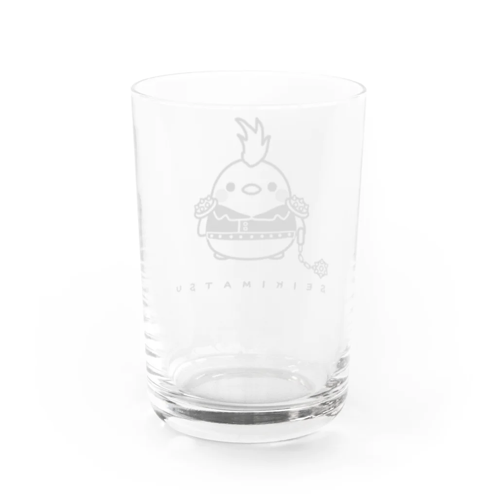 モッサードロウのせいきまつ鳥 Water Glass :back