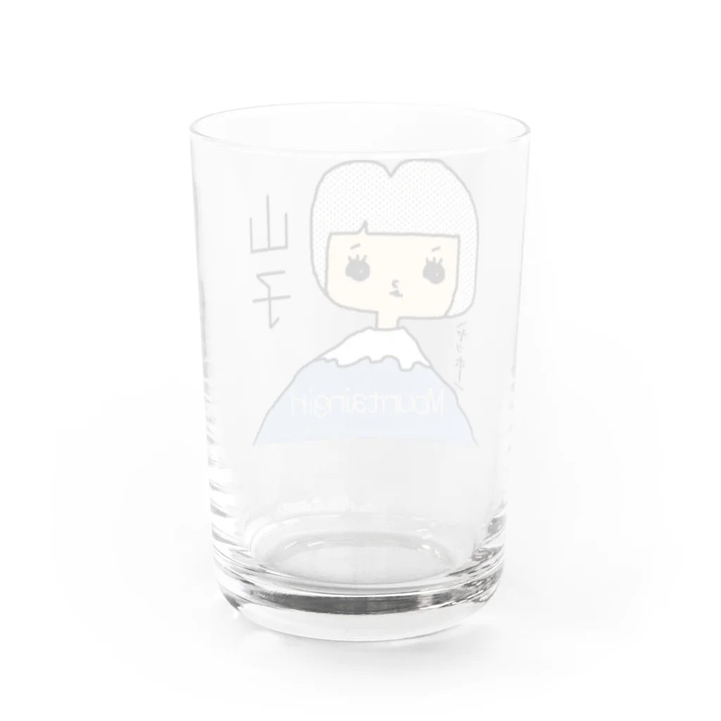 7030ナオミオ百貨の山子-名前入り- Water Glass :back