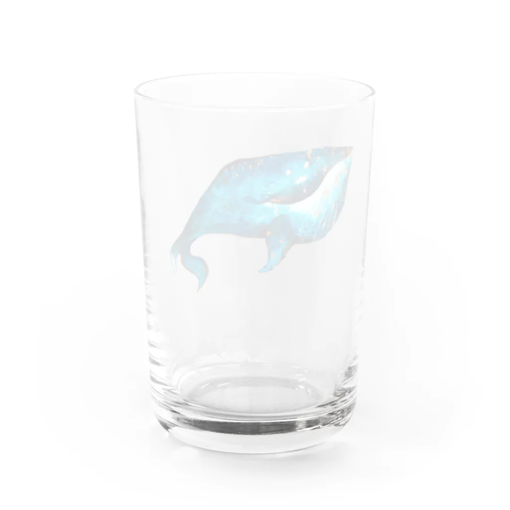 EMINA  PRINTSの金色のくじら Water Glass :back