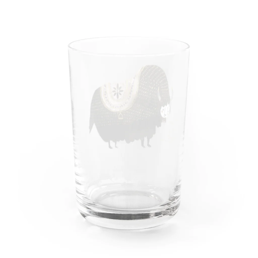 EMINA  PRINTSの絶滅危惧種のヤク Water Glass :back