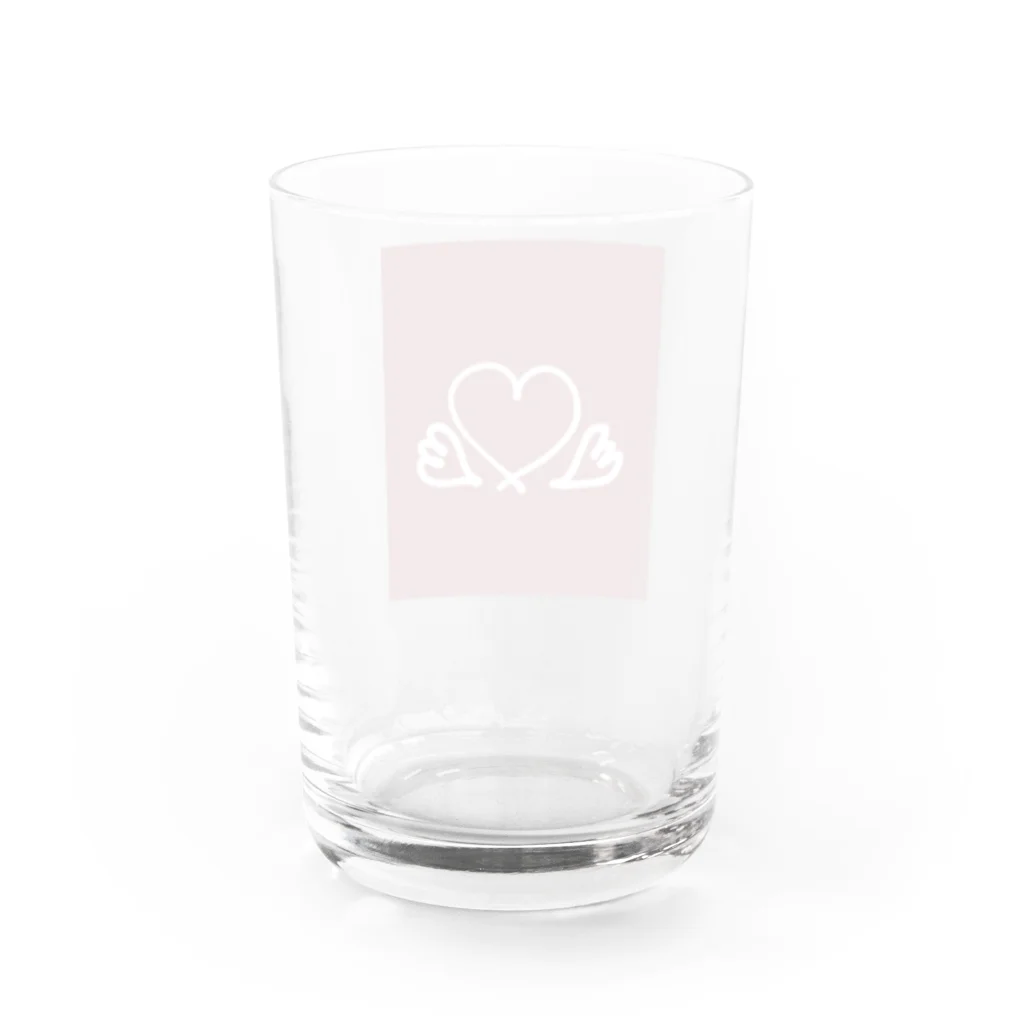 mri___のheart Water Glass :back