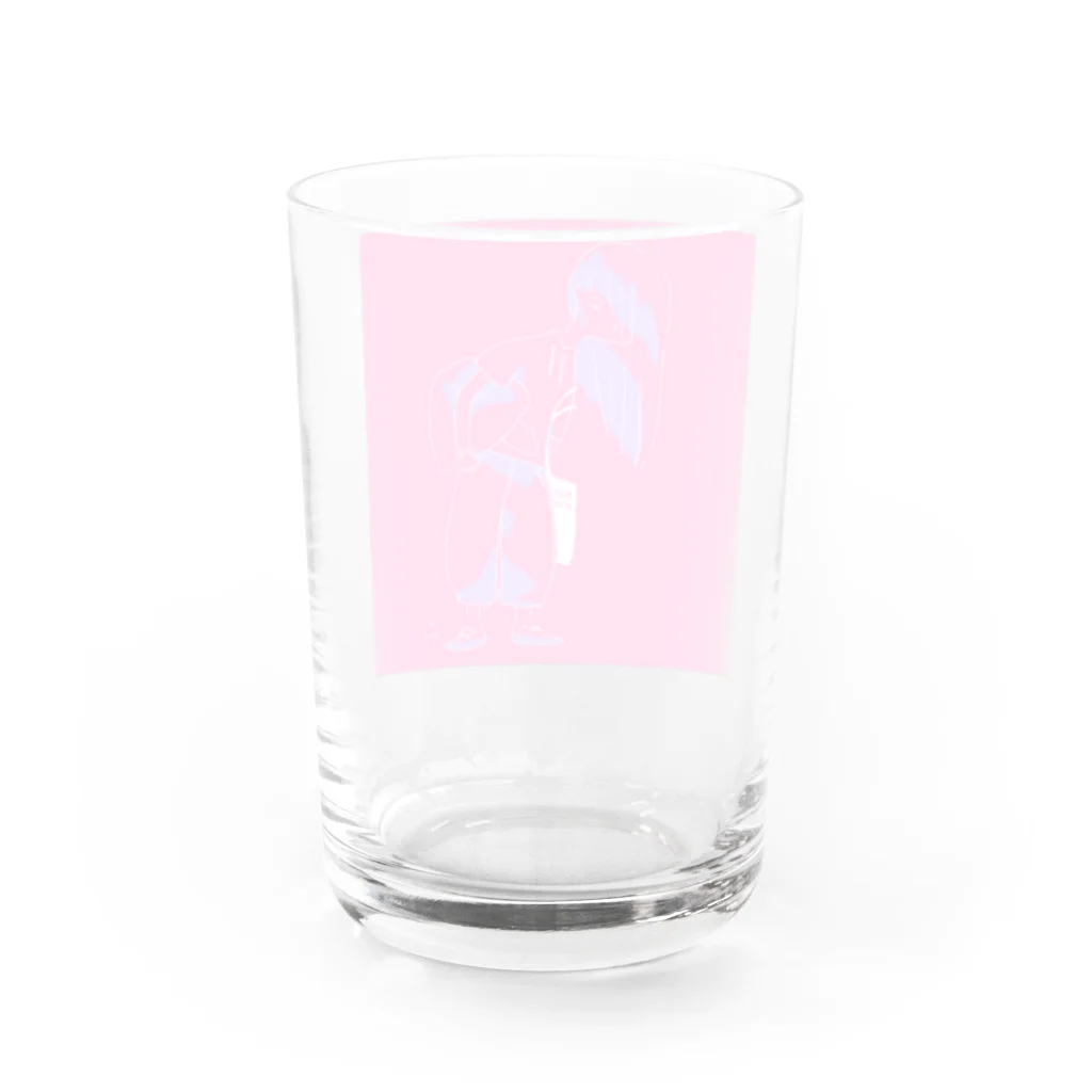 masakanaのおみせの快眠ガール Water Glass :back