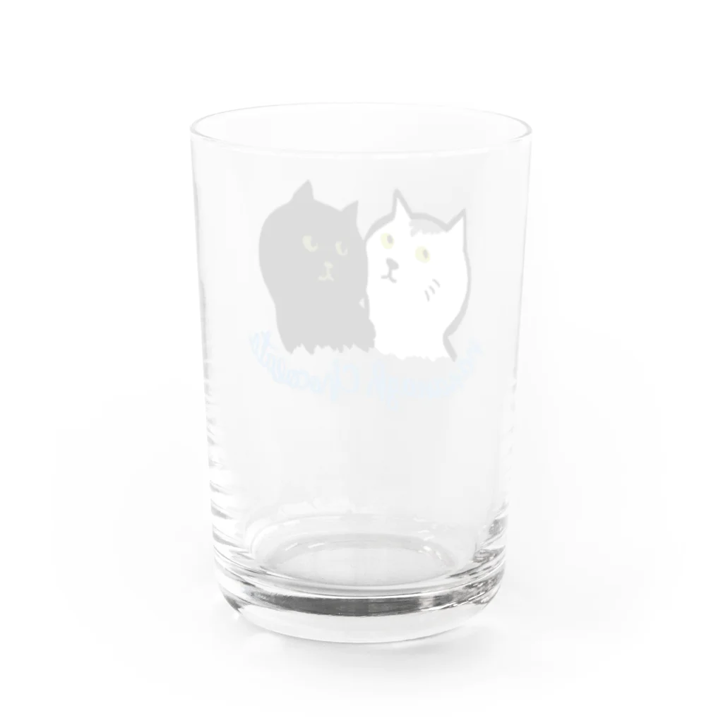 nananogh chocolataのタロまる　ブルー Water Glass :back