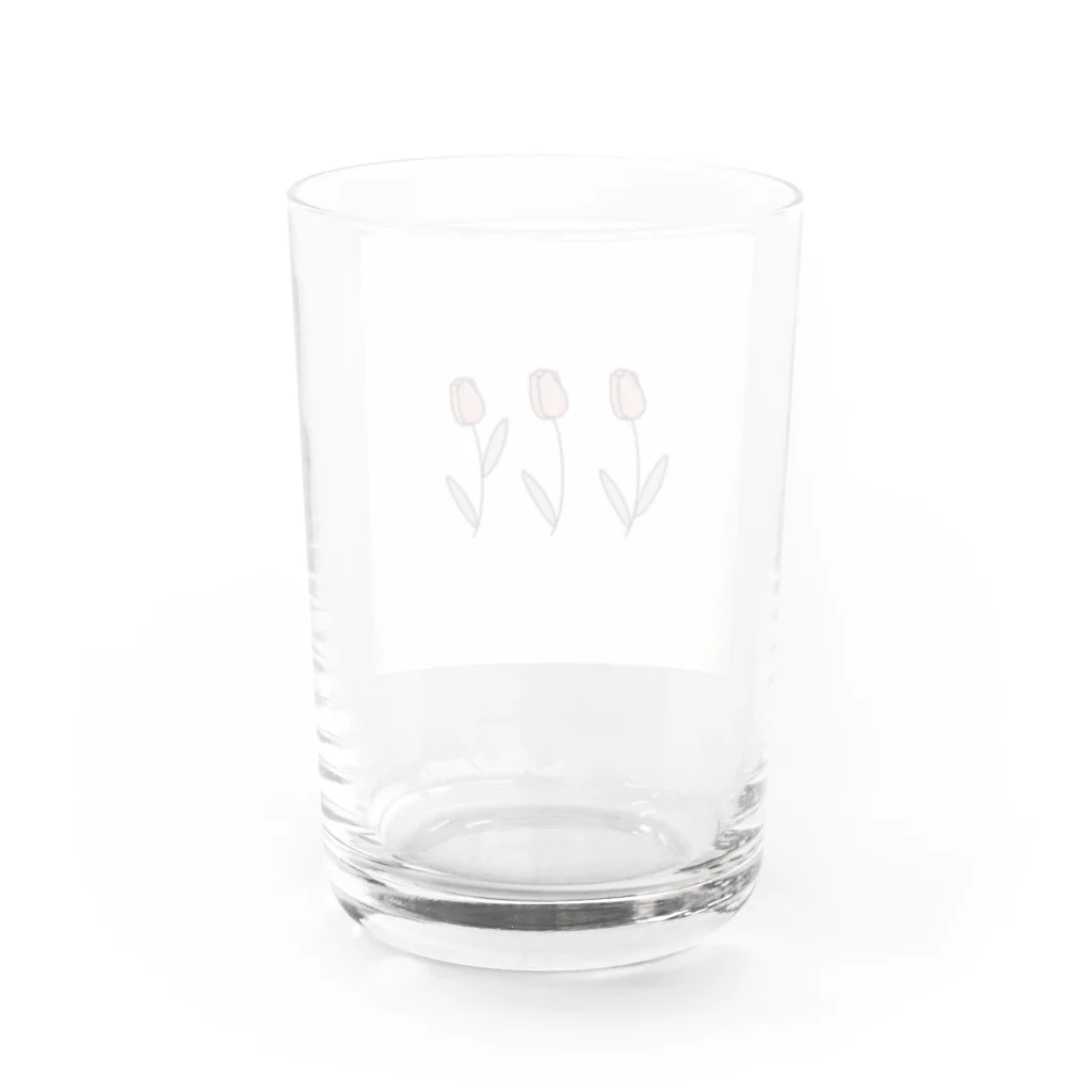 ねむるのチューリップ Water Glass :back