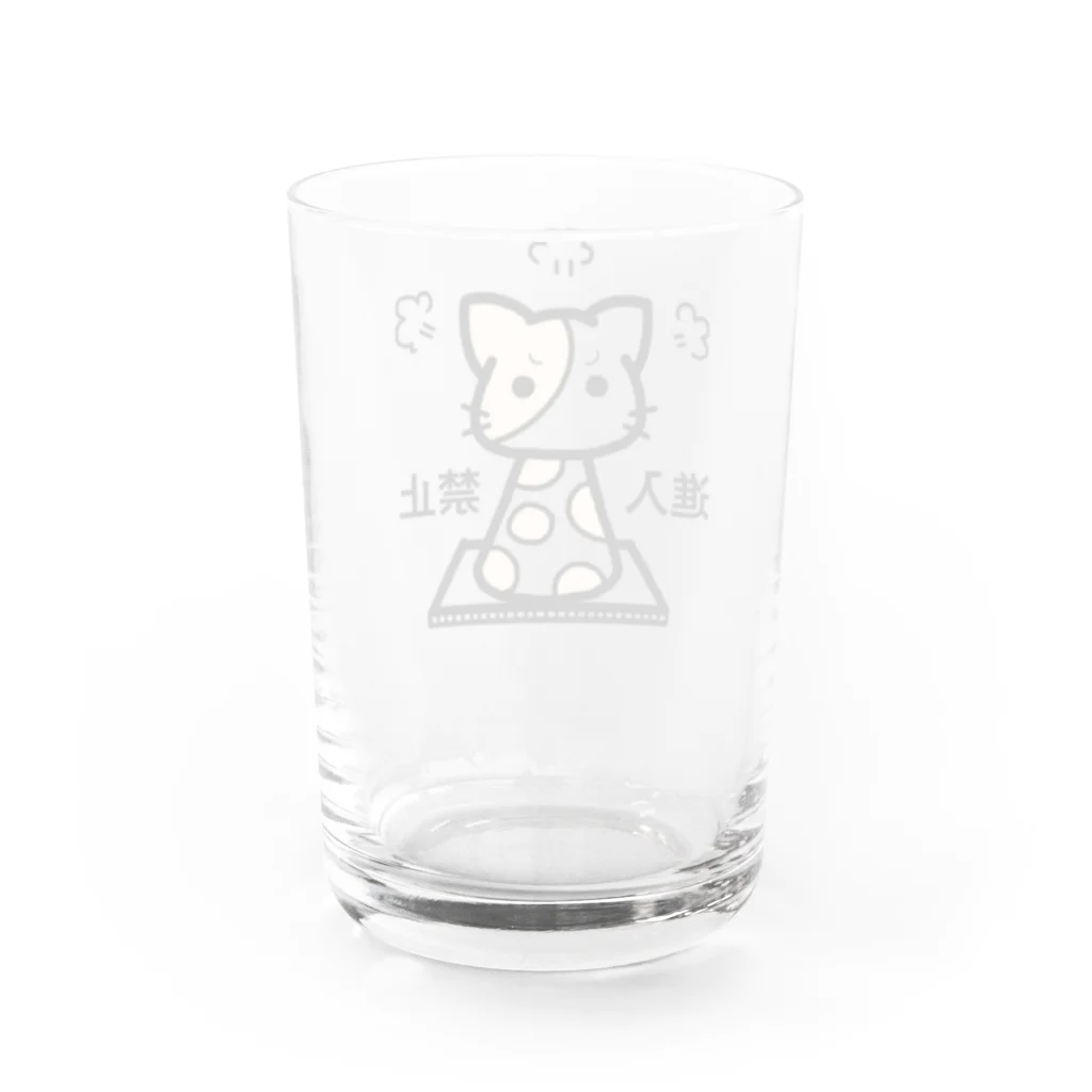 ハラ・ペコのねこの通せんぼ Water Glass :back