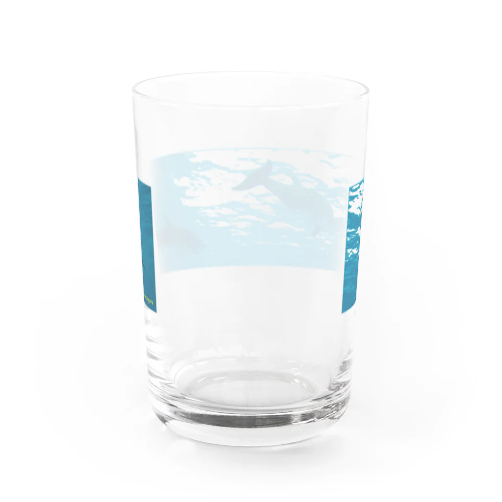 坂巻通り衣料品店の🐬ඩොල්ෆින් සමඟ Water Glass :back