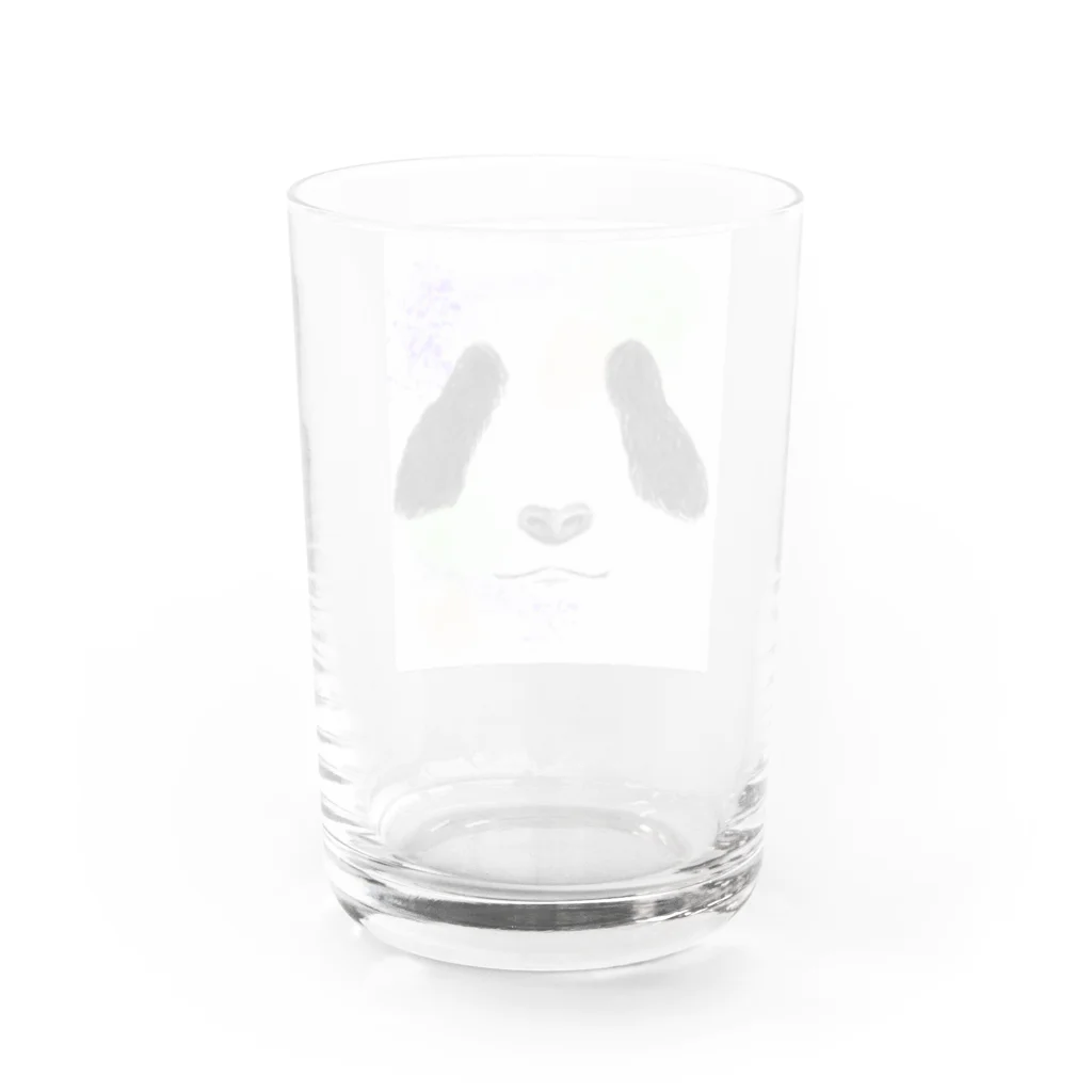 松村有莉の店のパンダの顔グッズ Water Glass :back