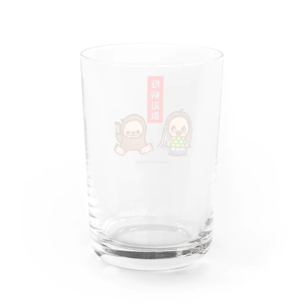 a-bow's workshop(あーぼぅズ ワークショップ)のアマビエさんとアマビコさん Water Glass :back