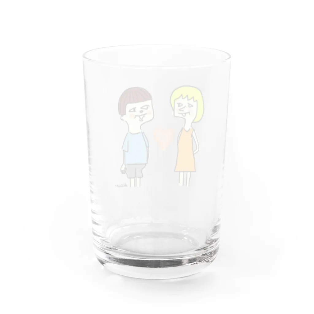 disco123のは〜と Water Glass :back