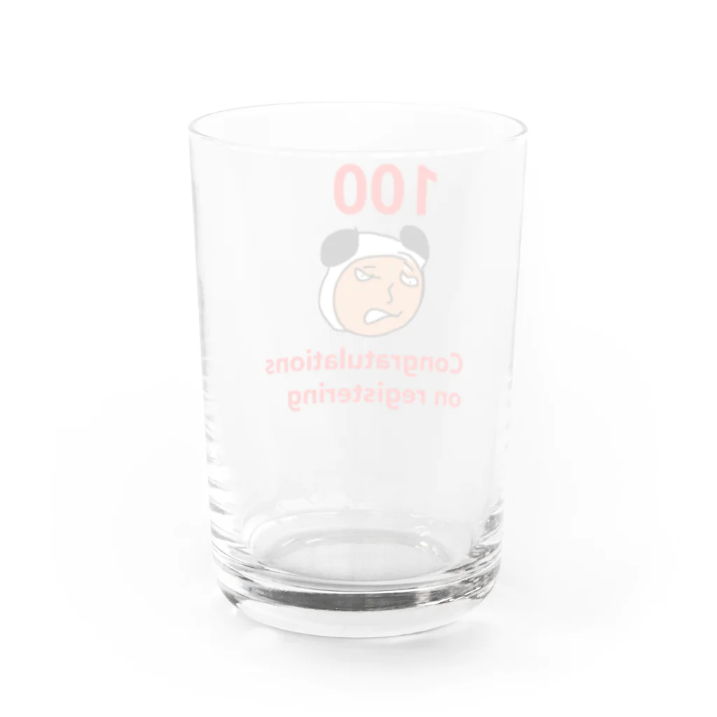 との１００記念グラス Water Glass :back