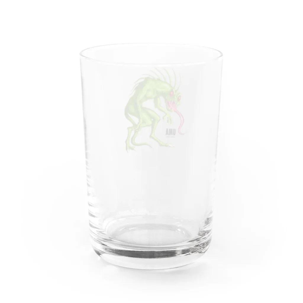 SKULLのUMAチュパカブラ、ホワイト Water Glass :back