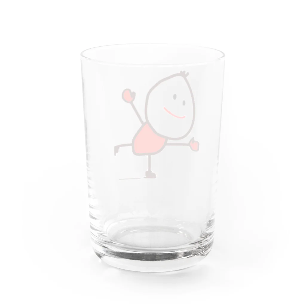 chyumonのスケートくん Water Glass :back