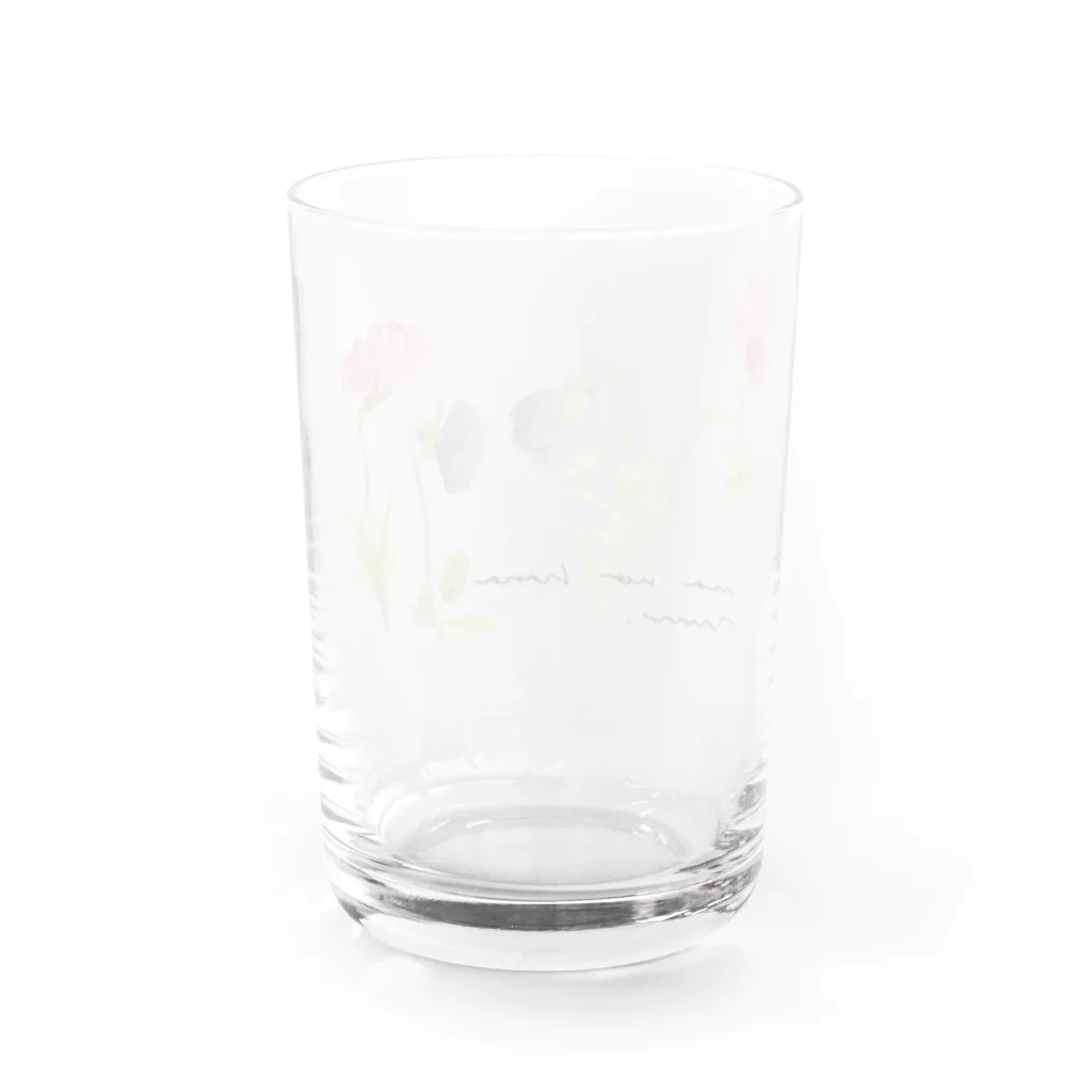 きたがわじゅりの庭の花 Water Glass :back