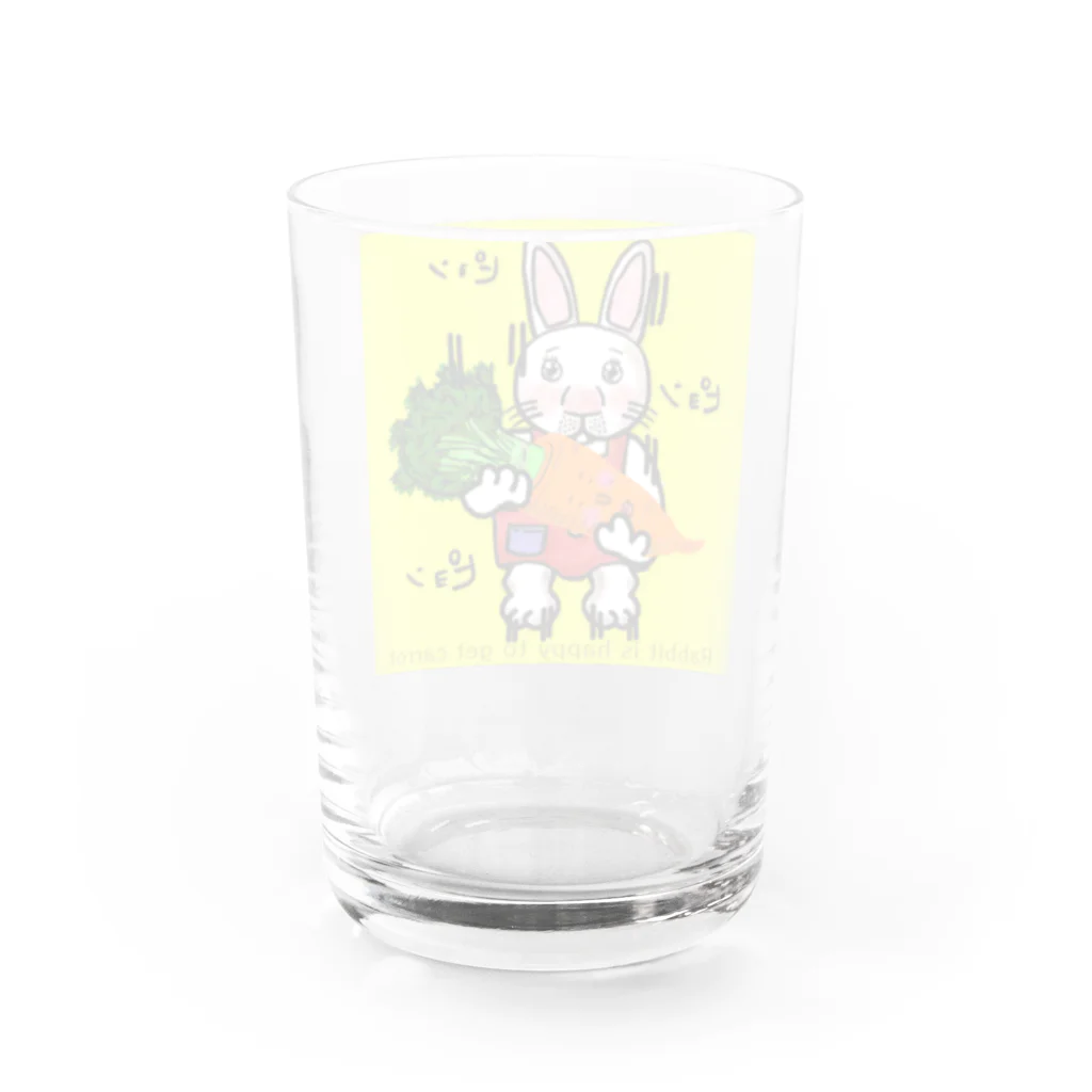 どうぶつえんのうさぎくんGETにんじんくん Water Glass :back