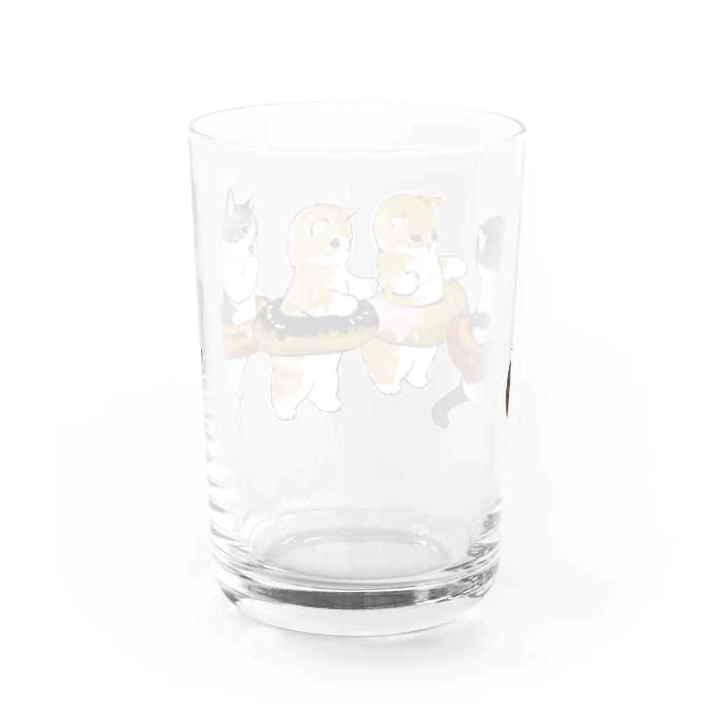 mofusandのドーナッツにゃん Water Glass :back