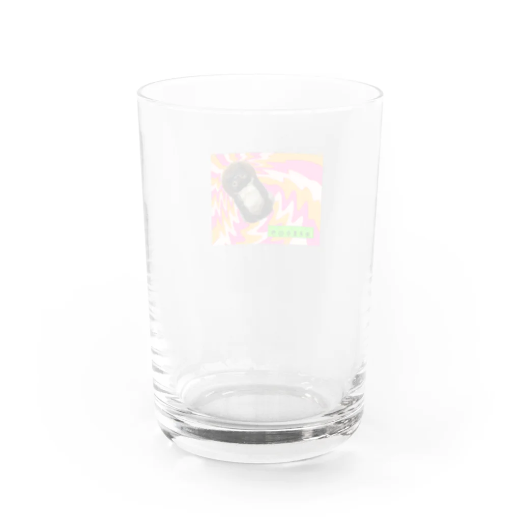 クマ熊のｻｲｹ　な　たぬ Water Glass :back