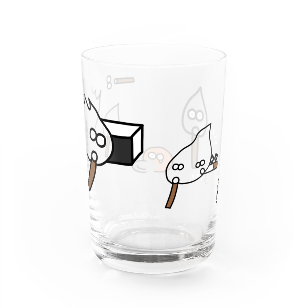 お店ショップ(^.^)の赤が合う Water Glass :back