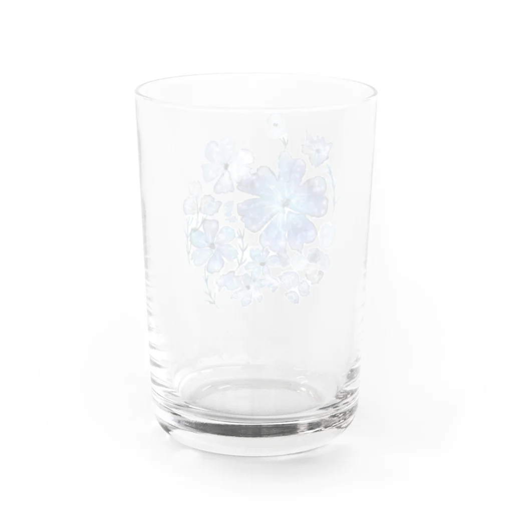 月久音工房の星空のお花たち Water Glass :back