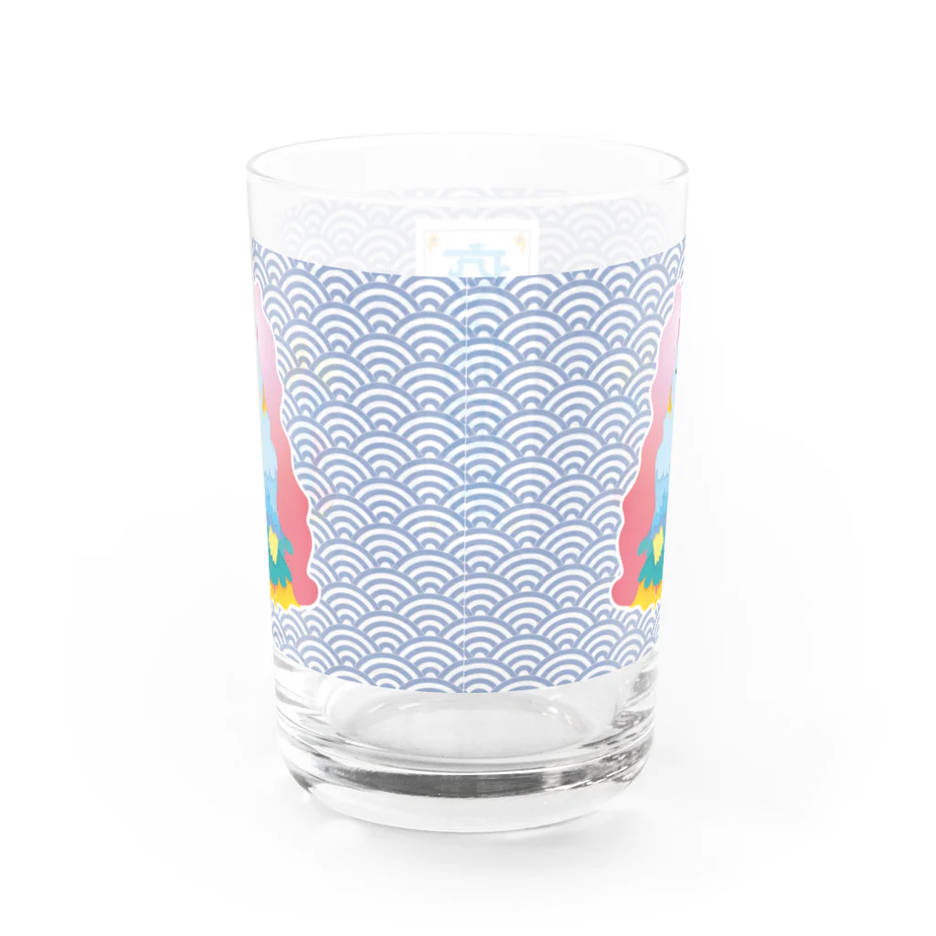 Happy Paint Shopの疫病退散アマビエさん Water Glass :back