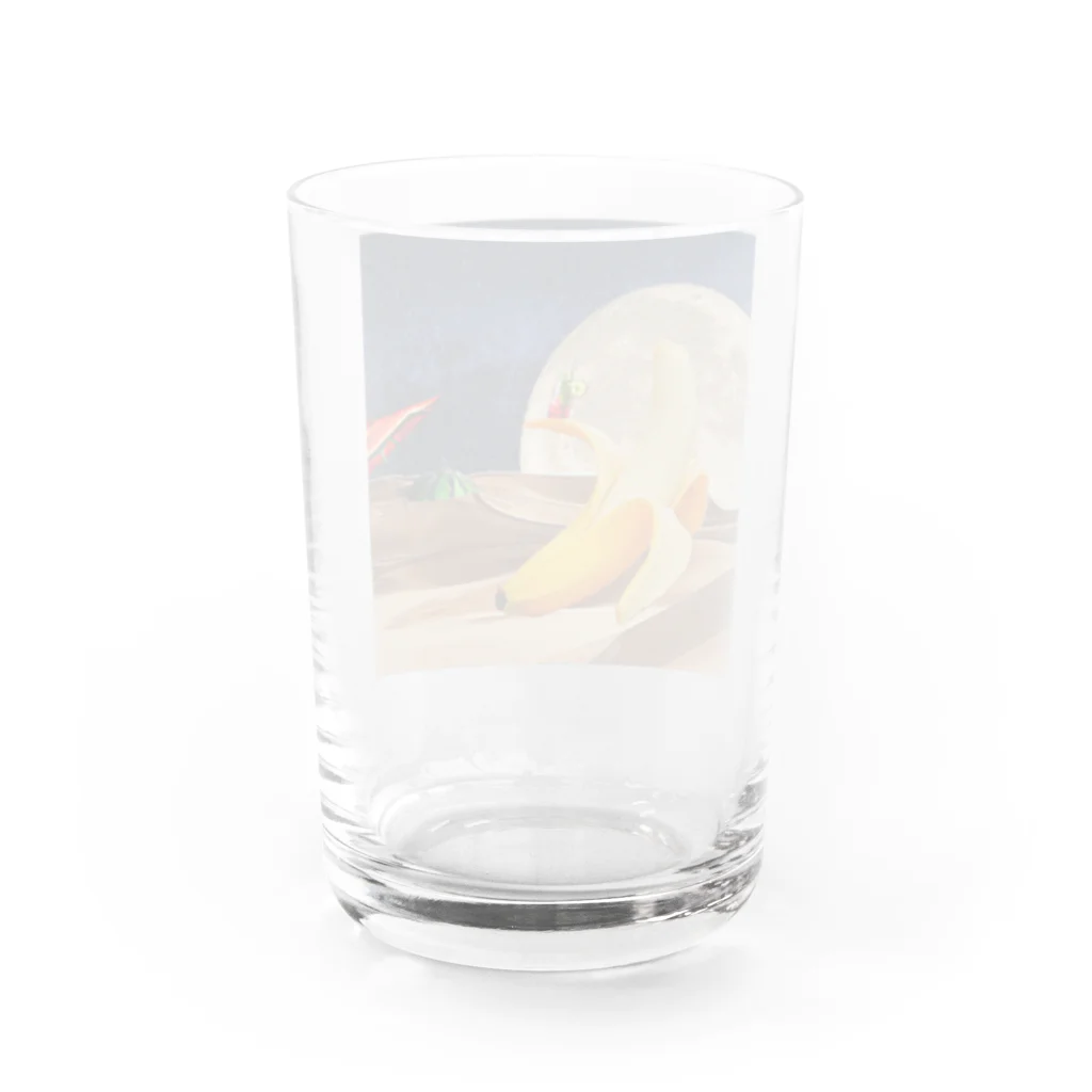 いながきあきひろのbanana moon Water Glass :back