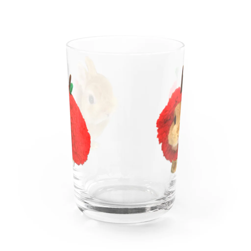 『卯のえほん』   〜えほんカフェ「うさぎの絵本」のオンラインショップ〜の「はいちゃいました」グラス Water Glass :back