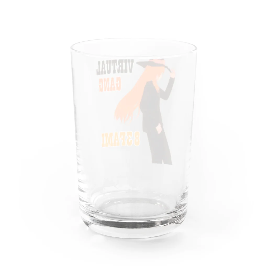 八十三ファミのバーチャルギャングショップの83 VIRTUALWESTERN グッズ Water Glass :back