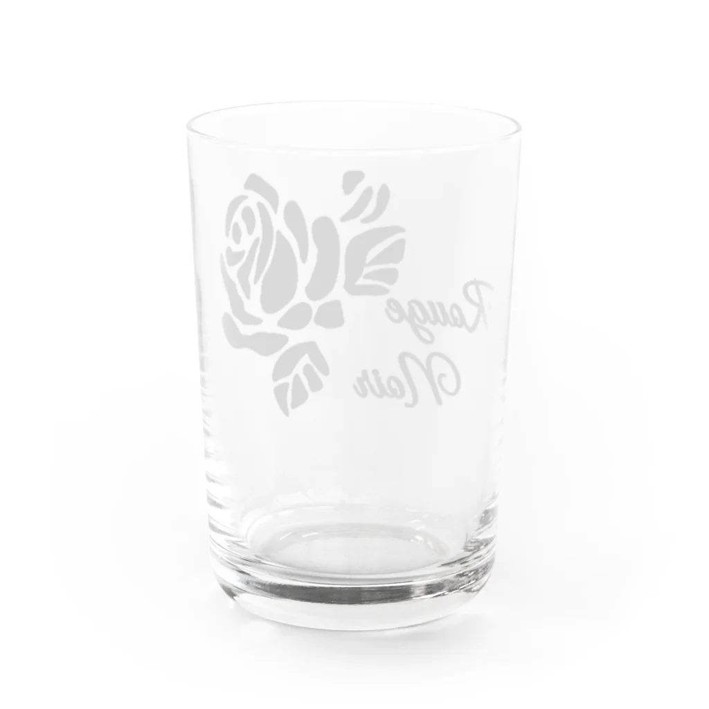 ちいさいのルージュノワール  シンプルロゴ Water Glass :back