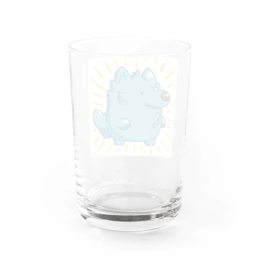 濃厚クリームがけワンコのつやピカななし Water Glass :back