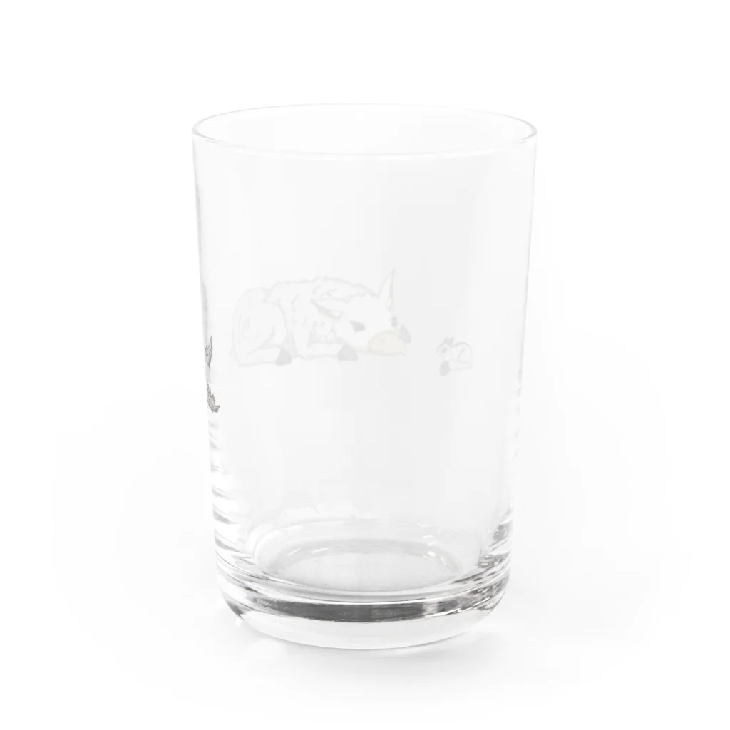 やさいちゃんのグレーコンビ Water Glass :back