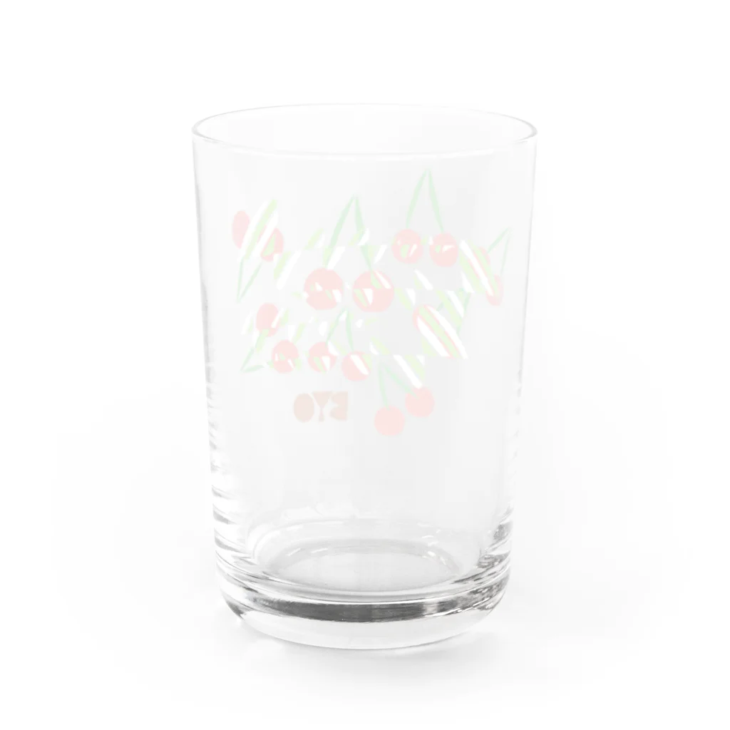 B______Y oshiOのさくらんぼ Water Glass :back