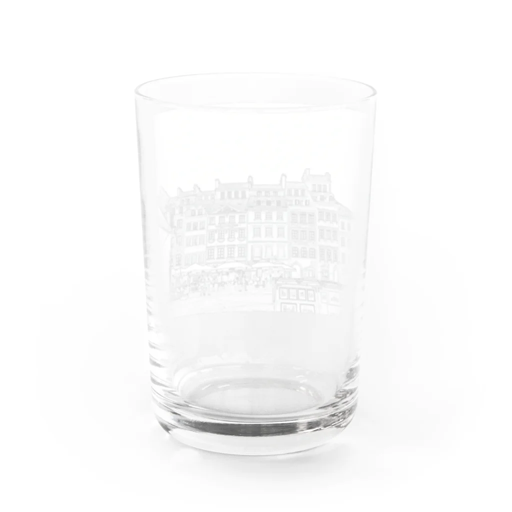 モモンヌの洋服屋さんのワルシャワ旧市街 Water Glass :back