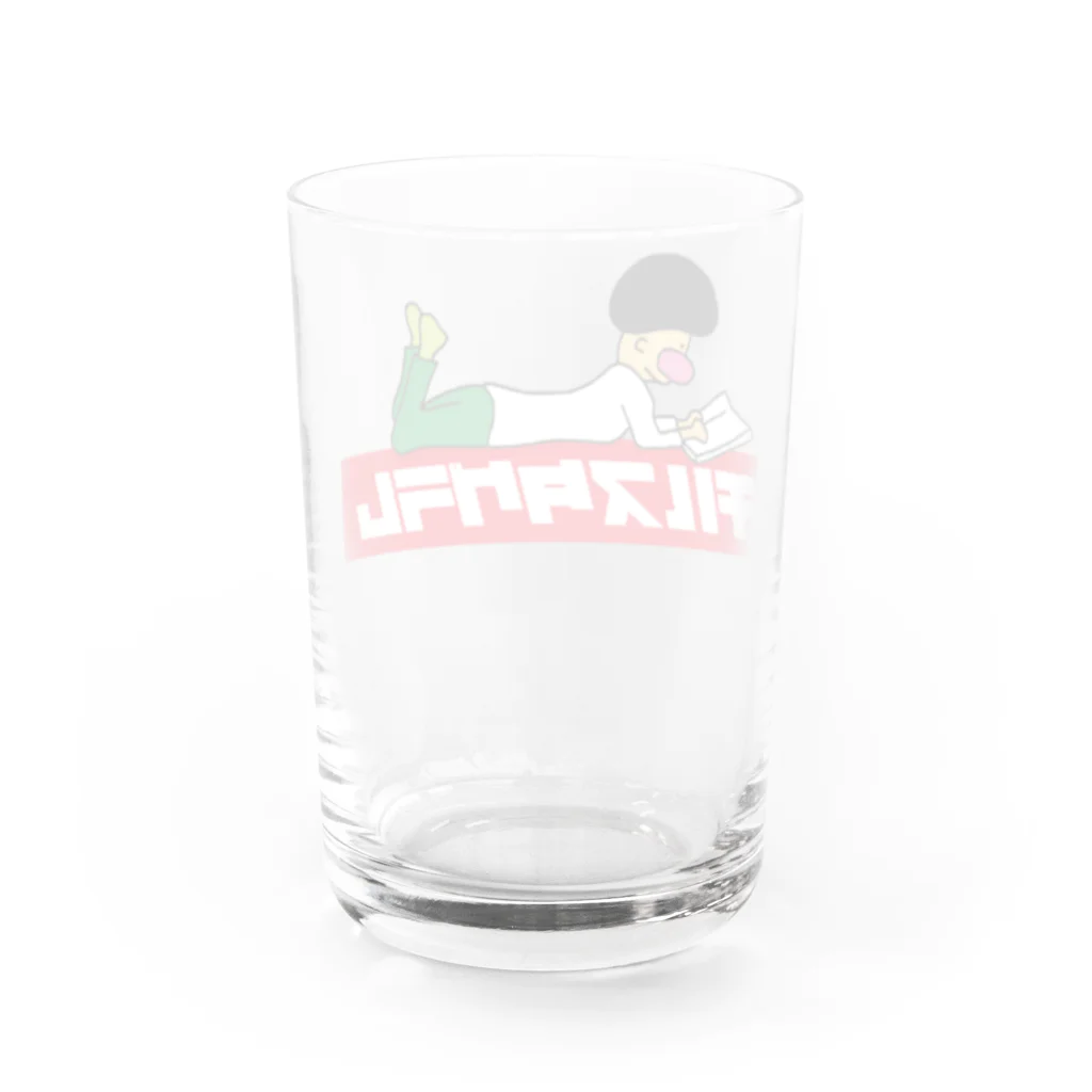 チルにいさんのチルにいさん　LOGO Water Glass :back