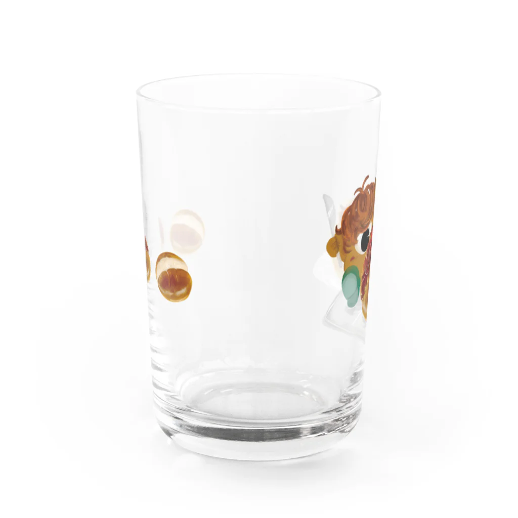 InarIShukuのやきそばパンおばけのお昼ごはん Water Glass :back