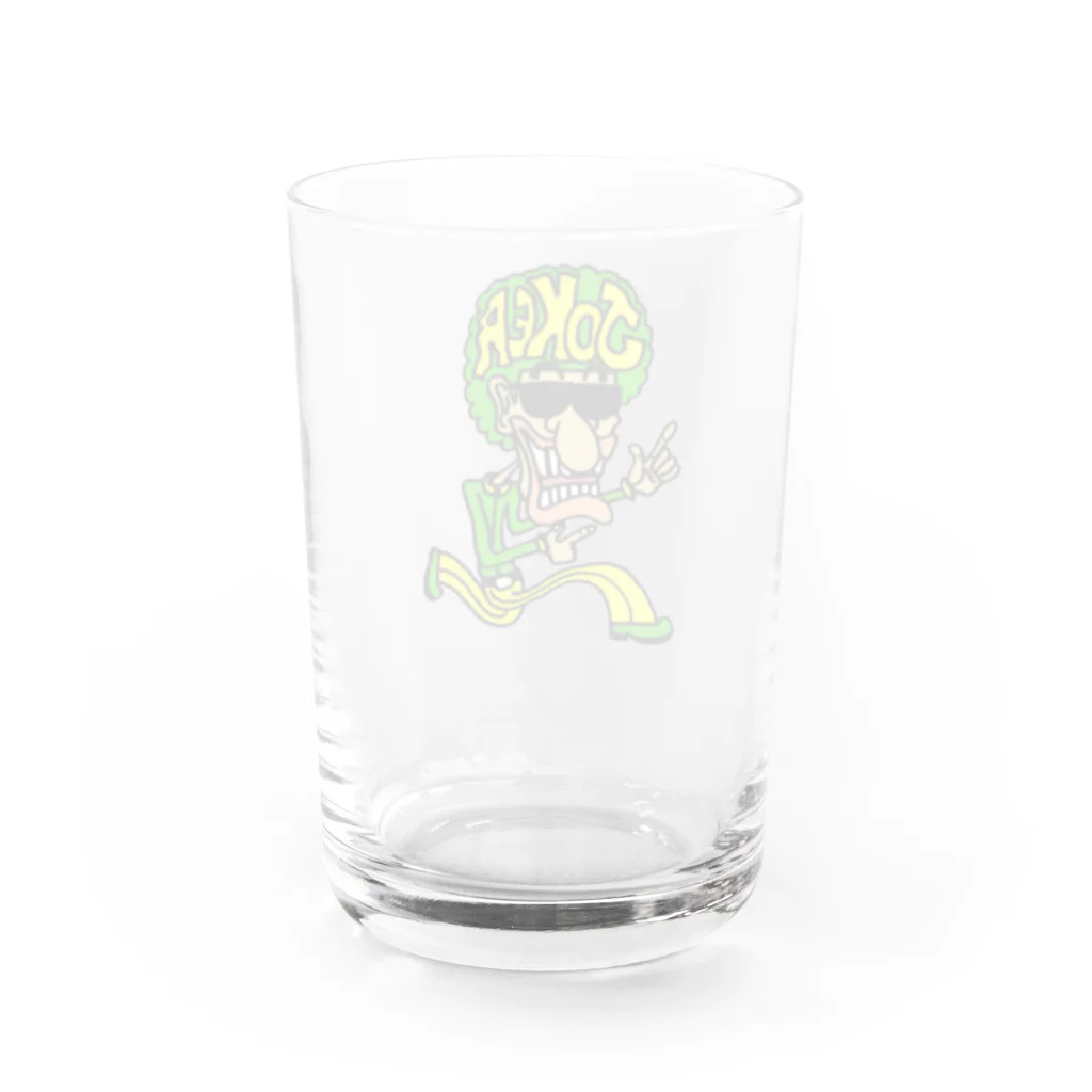 JOKERのアフロキング Water Glass :back