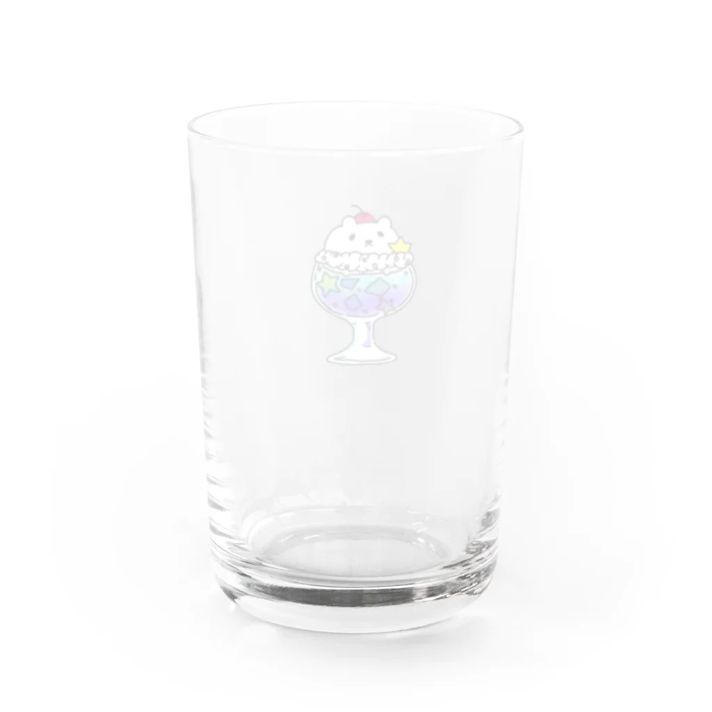 💤ゆめみごこち💤のソーダくまさん Water Glass :back