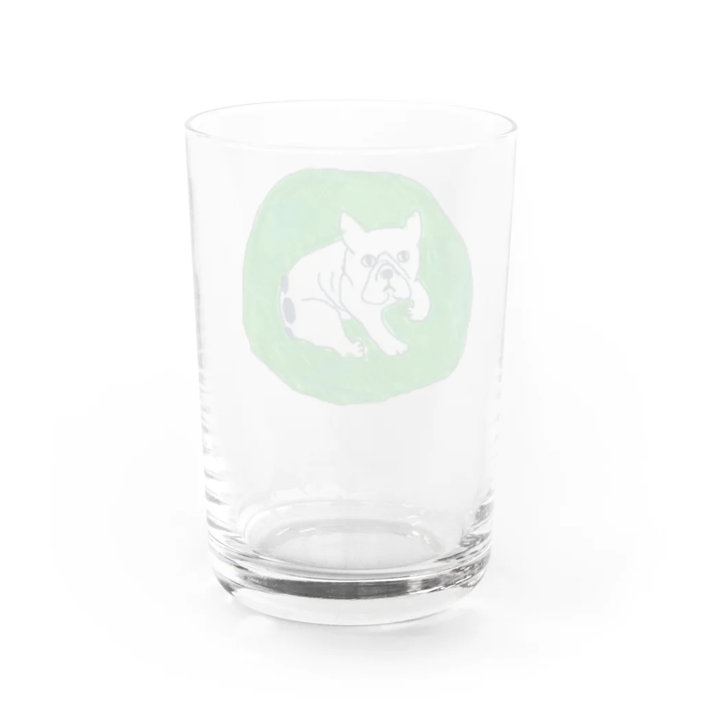 toadのフレンチブルドッグのジャックくん Water Glass :back